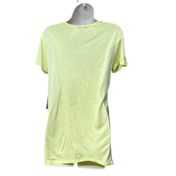 Calvin Klein Jeans Women's Mixed Media Print Block Swing Tee, Citrus Color - Picture 4 of 12